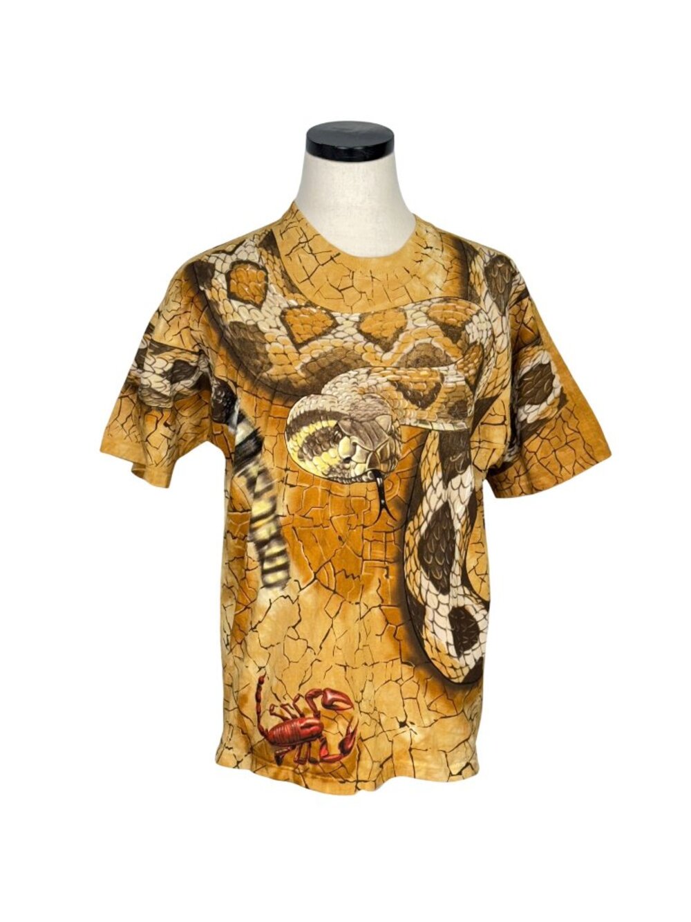 Liquid Blue Snake Desert All Over Print 90s Single Stitch T-Shirt Made In USA L